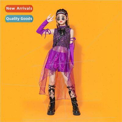 Girls Jazz Dance Su Childrens Permance Costume Set Dance Hip