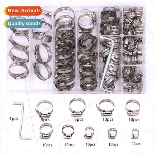 80 81pcs boxed stainless steel clamps hose clamps pipe clamp