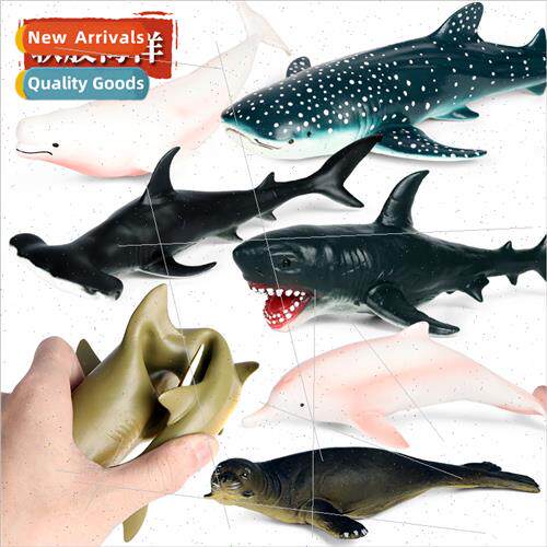 Model children soft rubber killer whale great whe shark belu