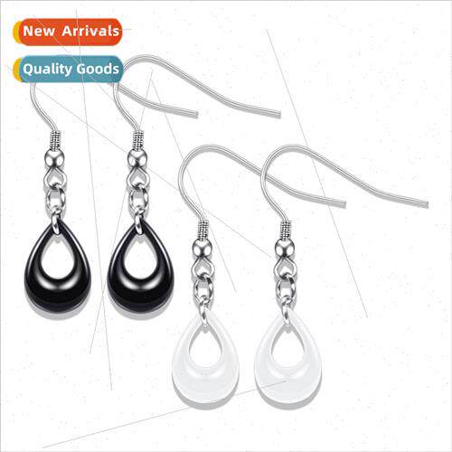 304 tanium steel simple black whe ceramic water drop-shaped