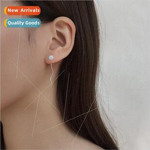 long flower ear wire Korea fashion wave dandelion earrings f