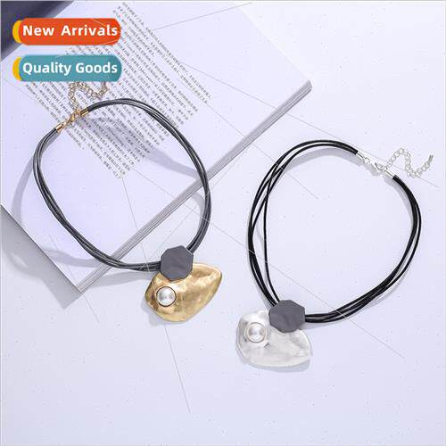 New necklace Europe fashion simple irregular geometric pearl
