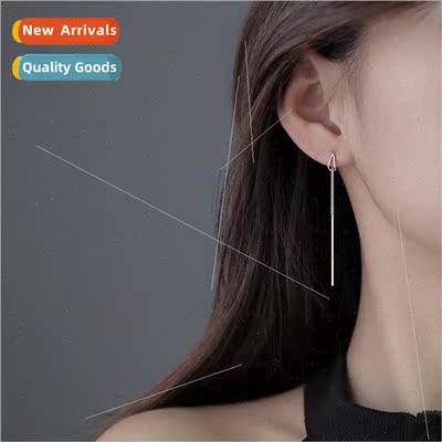 Two wear ear wire silver needle earrings female mini earring