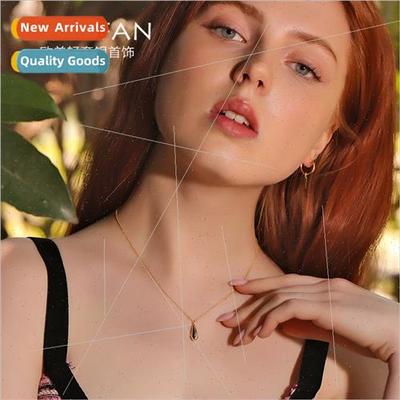 S925 silver necklace women Europe ins simple gold fashion co