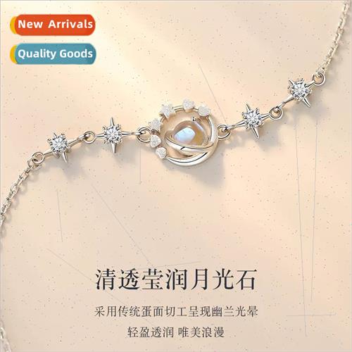 New Moonstone Planet Bracelet Women Niche Fashion Fresh Plut