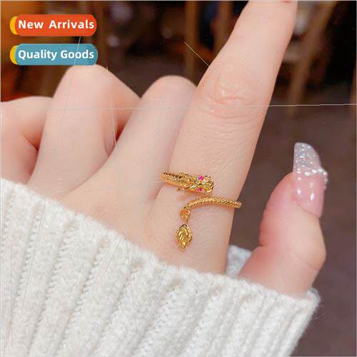 che Delicate Dragon Pendulum Ring Finger Ring