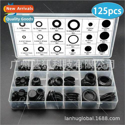 125PCS Boxed Rubber Wire Guard Ring ngle ded Wire Guard Set