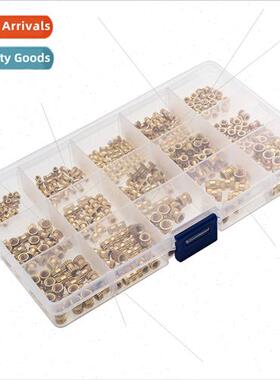 330PCS Copper Nut Assortment Box Set M2-M5 ze Cylindrical Kn