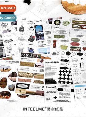 Stickers Monsoon blowing Creative handbook decorative materi