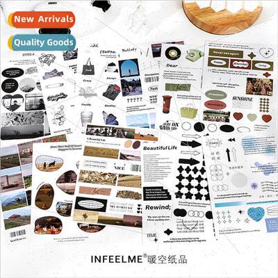Stickers Monsoon blowing Creative handbook decorative materi