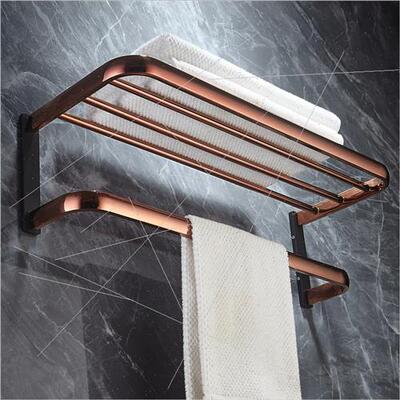 Black rose gold copper towel rack bathroom pendant bathroom