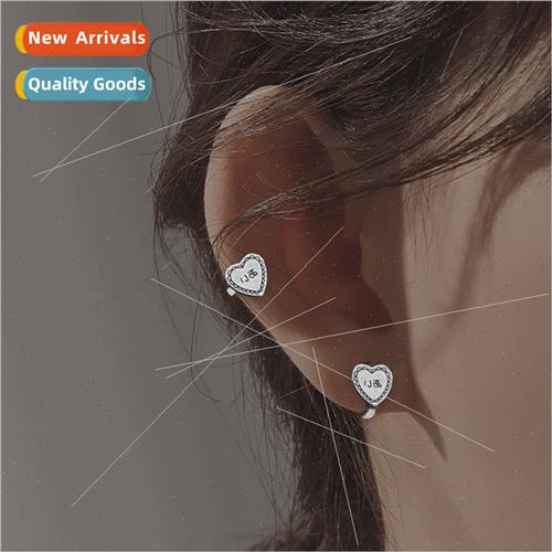 girl heart fake earrings whout ear holes Japan sweet fashion