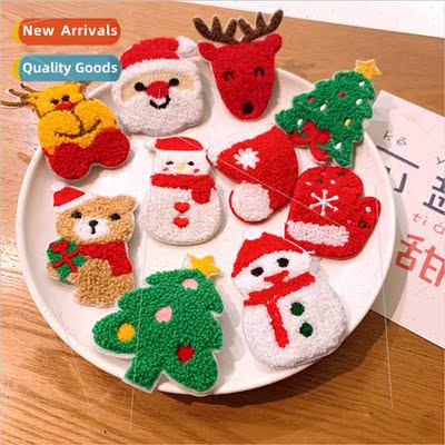 Christmas hairpin female side clip cute cartoon wool bb clip