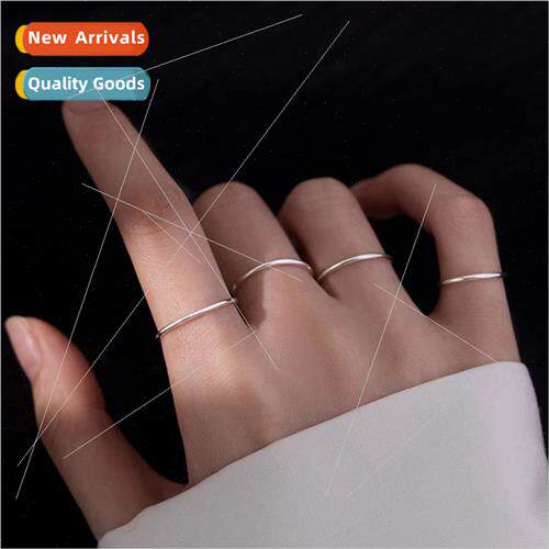 Europe new nd minimalist stainless steel glossy plain ring i