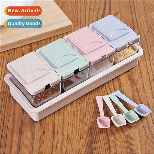 Individual spice box Wheat straw seasoning box set separated