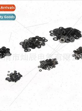 100PCS Bag Black Flat Washers Flat Washers Set Iron Washers