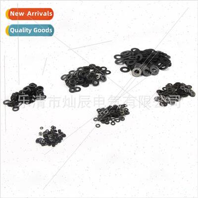 100PCS Bag Black Flat Washers Flat Washers Set Iron Washers