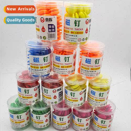 Colorful 32mm wheboard round magnetic nail office teaching s