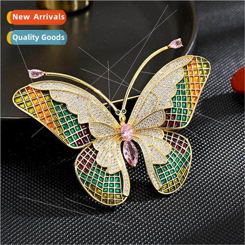 Europe palace colorful butterfly brooch women elegant su coa