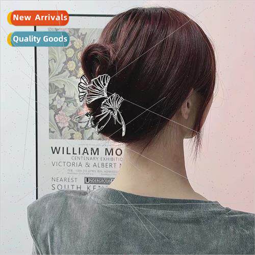 che hollowed out maple leaf hair clips back head fairy scrun