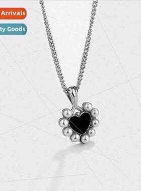 925 silver Love Heart Pendant Women Europe ins Fashion Vinta