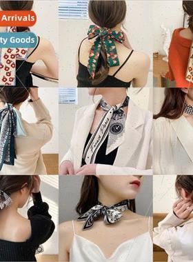 French elegant scarf vintage tie headbhair bhair rope ins ha