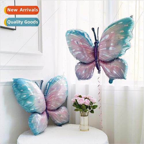 Butterfly aluminum film balloon birthday party decoration fl