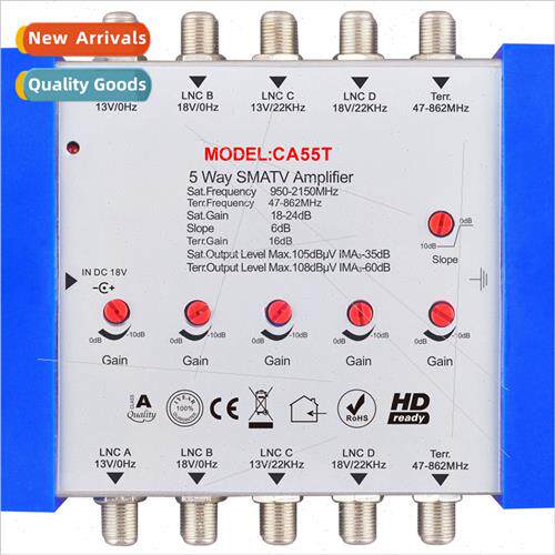 5 WAY SMATV AMPLIFIER 5-in TV gnal Amplifier Swch CA55T Ampl