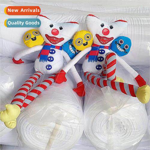 christmas bobby multi head three head snowman plush toy popp