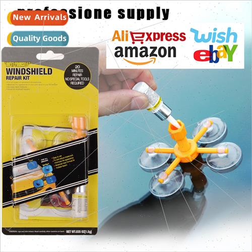 Car front windshield broken glass repair glass cracks broken