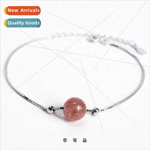 Natural strawberry crystal bracelet female simple Mori attra