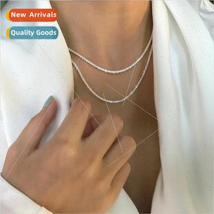 Italian twist sparkling naked chain vegan necklace Korea min