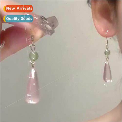 New water drop earrings chalcedony country pendant jade long