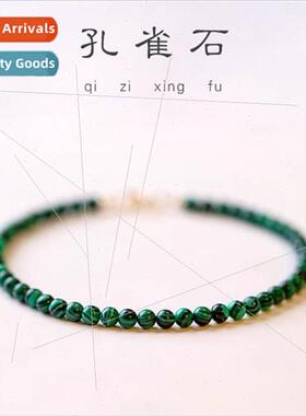 3mm malache natural green malache bracelet women exmely fine
