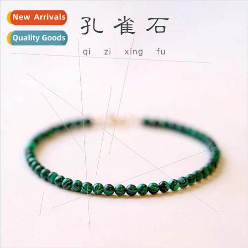3mm malache natural green malache bracelet women exmely fine