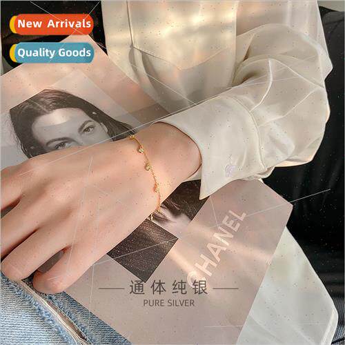 s925 silver Korea diamond zirconia tassel bracelet niche min