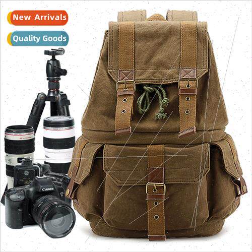 Canvas Camera Backpack Double Shoulder Outdoor Photography T