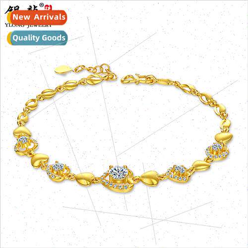 Gold bracelet women gold heart-shaped new wedding ladies 999