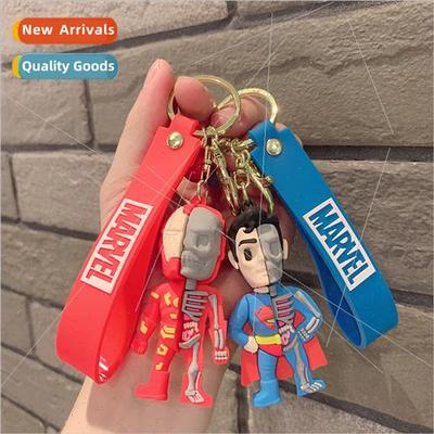 Hero Spider-Man charm small keychain Iron Man car cute key c
