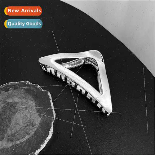 New silver hollow metal triangle hair clips back head plate