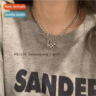 love lattice checkerboard bracel necklace female pendant che