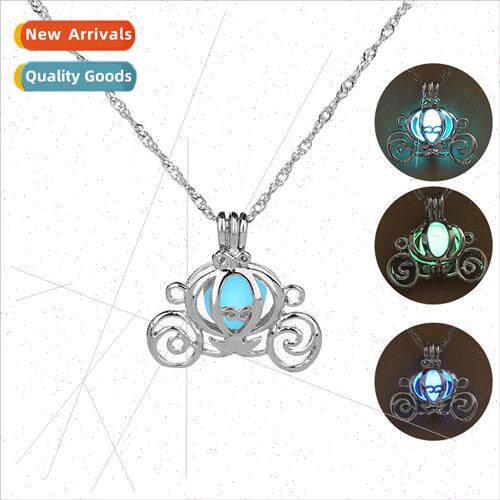 Europe Glow-in-the-Dark Bead Necklace Multi-color Hollow Out