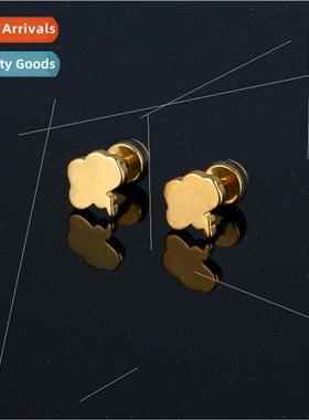 stainless steel casting earrings cloud lightning bolt ear bo