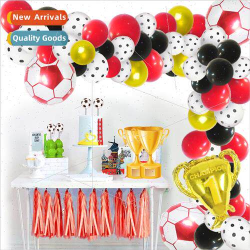 World Cup Theme Soccer Birthday Party Balloon Chain Latex Ba