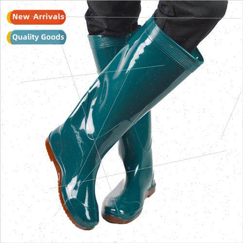 PVC green paddy shoes tall men wear-resistant labor insuranc