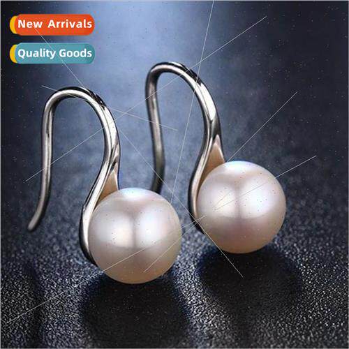 Pearl earrings Korea simple geometric high heels ear hook ea