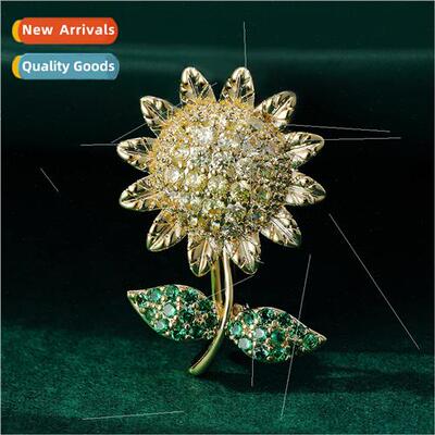 mple mini cute sunflower corsage anti-glare small pin button
