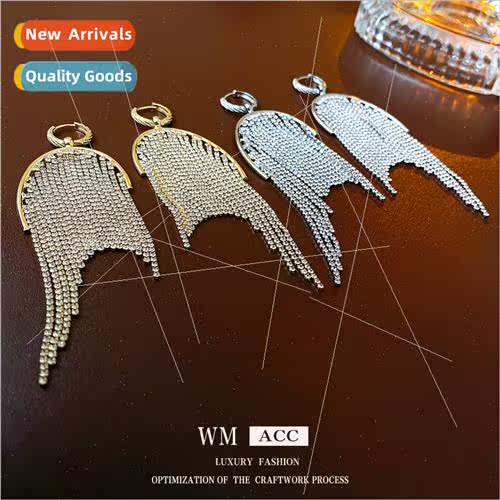 Europe diamond irregular tassel earrings long earrings earri