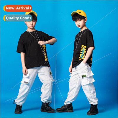 Childrens hip-hop set dance clothes boys loose practice clot