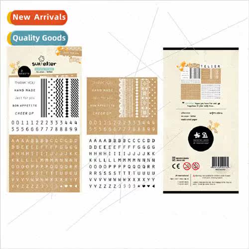 Korea letters 1020 numbers English decorative diary stickers